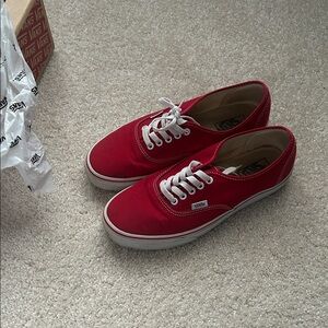 Vans Classic Red and White Sneakers